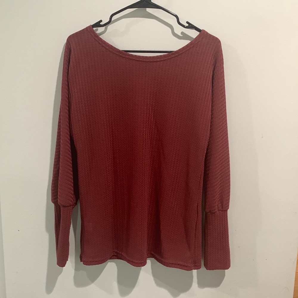 Maroon long sleeve shirt